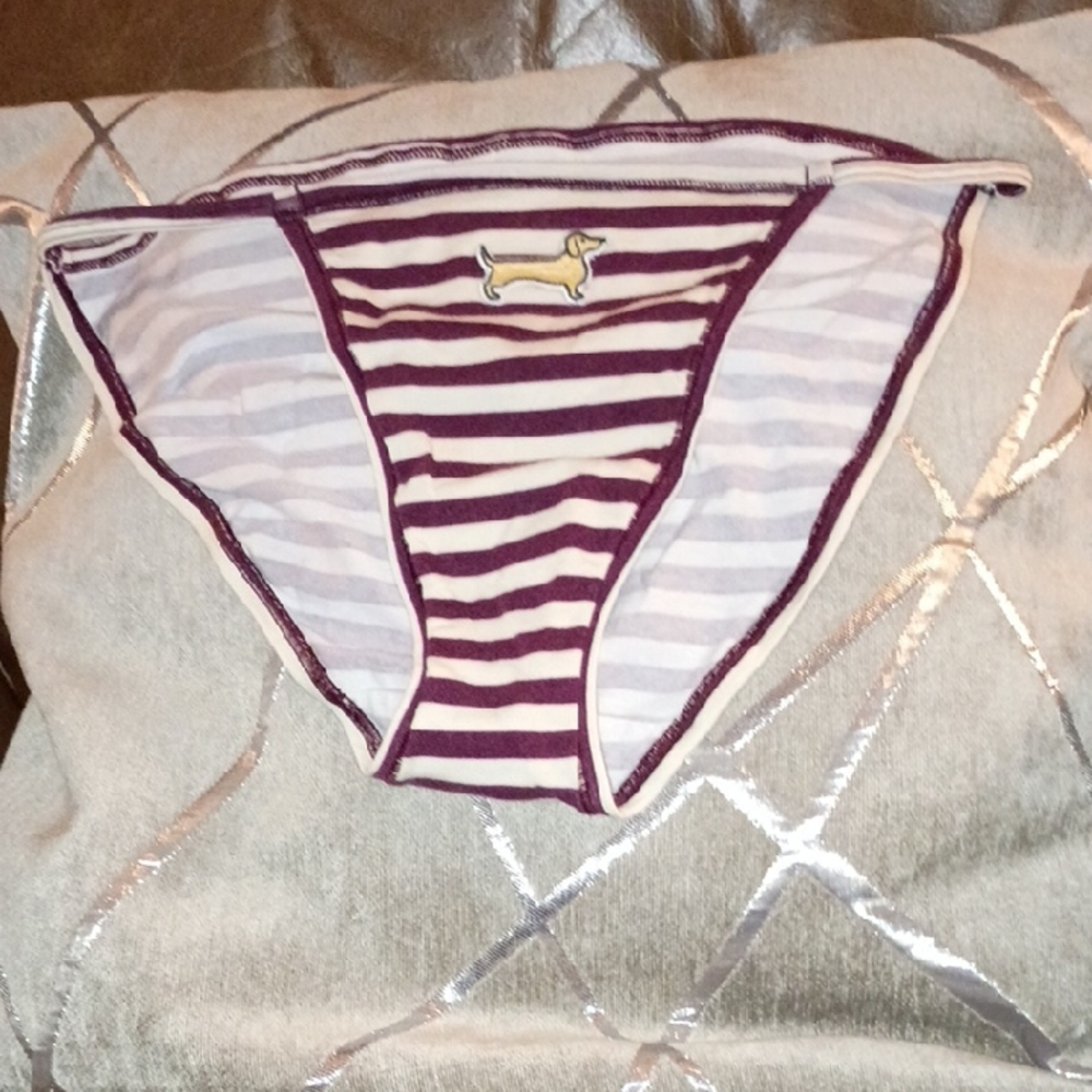 PINK Victoria's Secret Purple Striped Panties